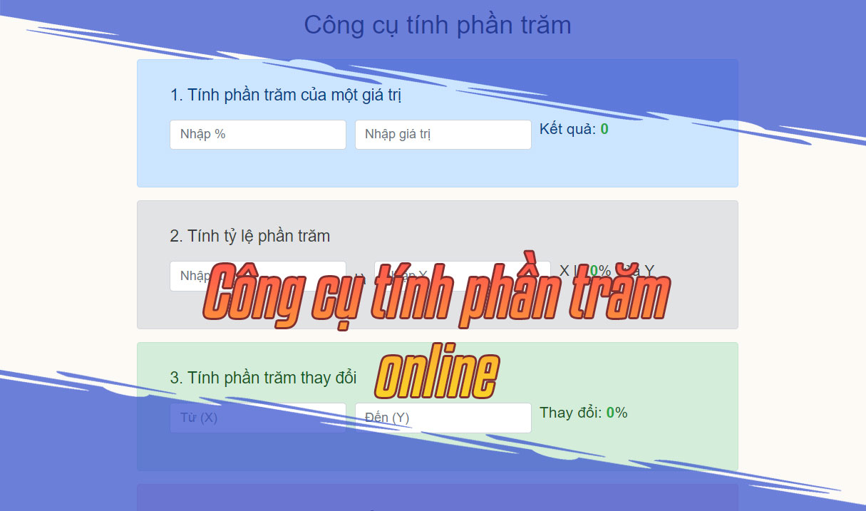 Tính phần trăm online